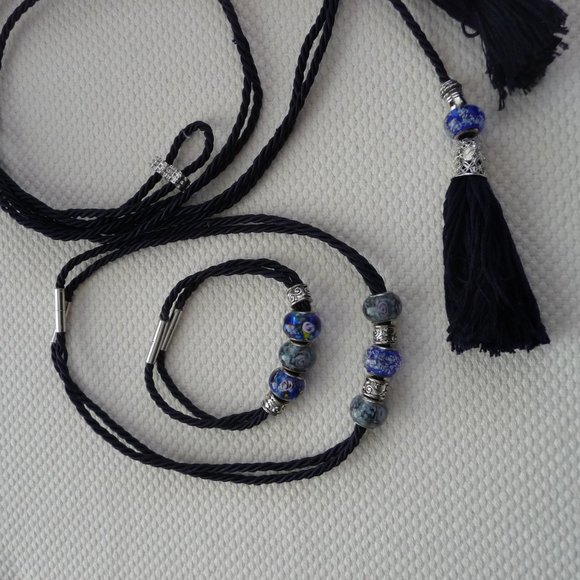 Cord belt, bracelet & necklace - Picture 7 of 8